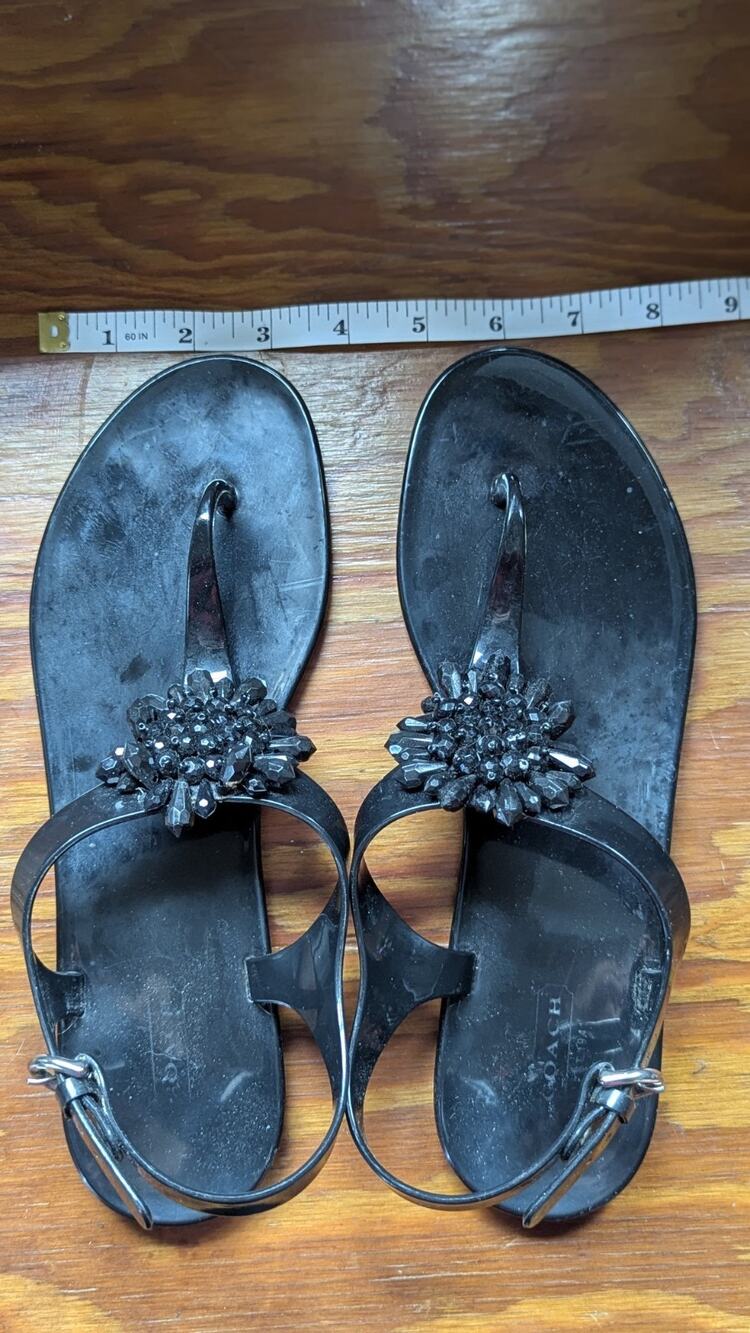 Coach Hilda Jelly Flat Sandals Women's 7